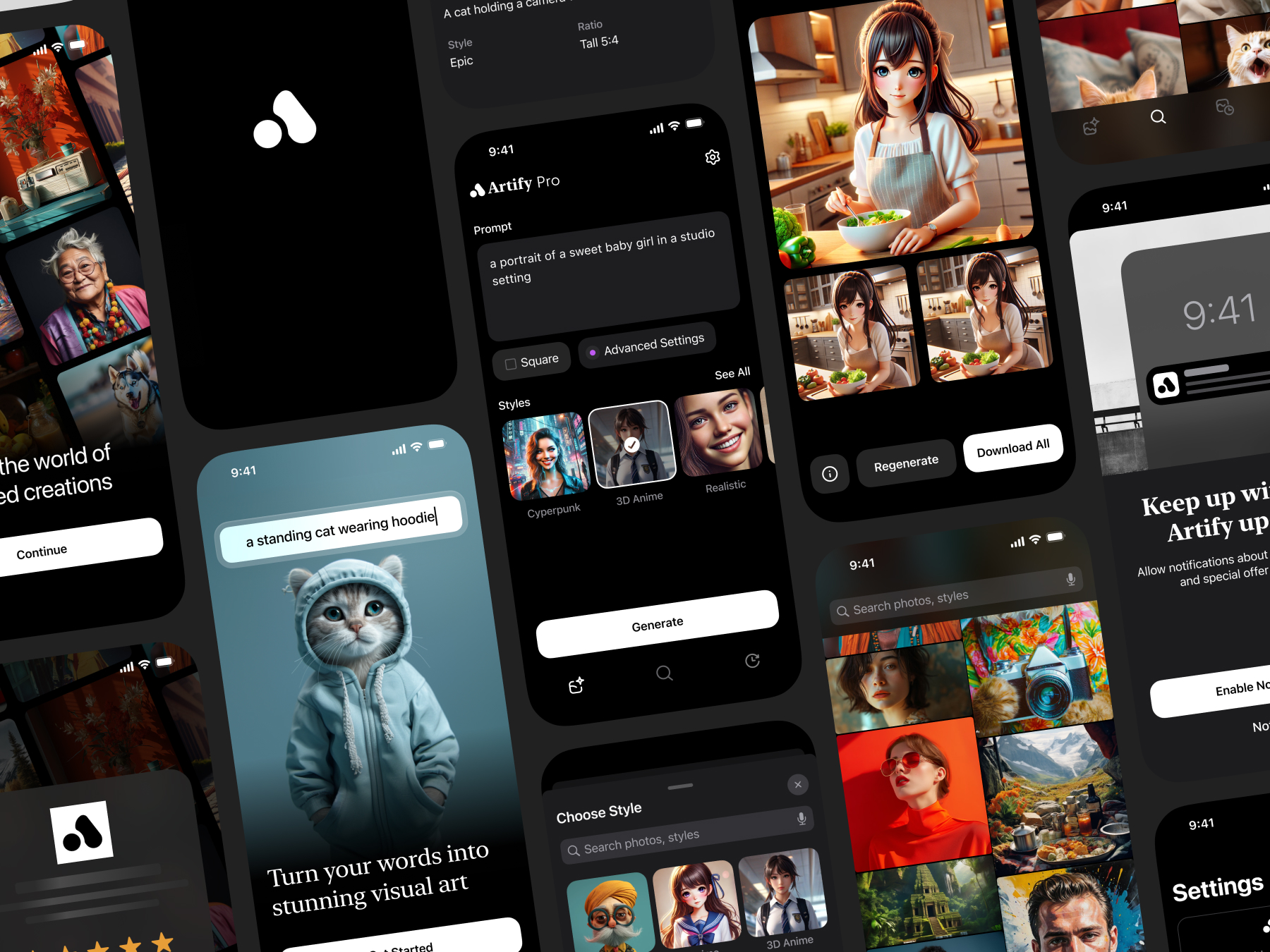 Artify: AI Image Generator iOS UI Kit