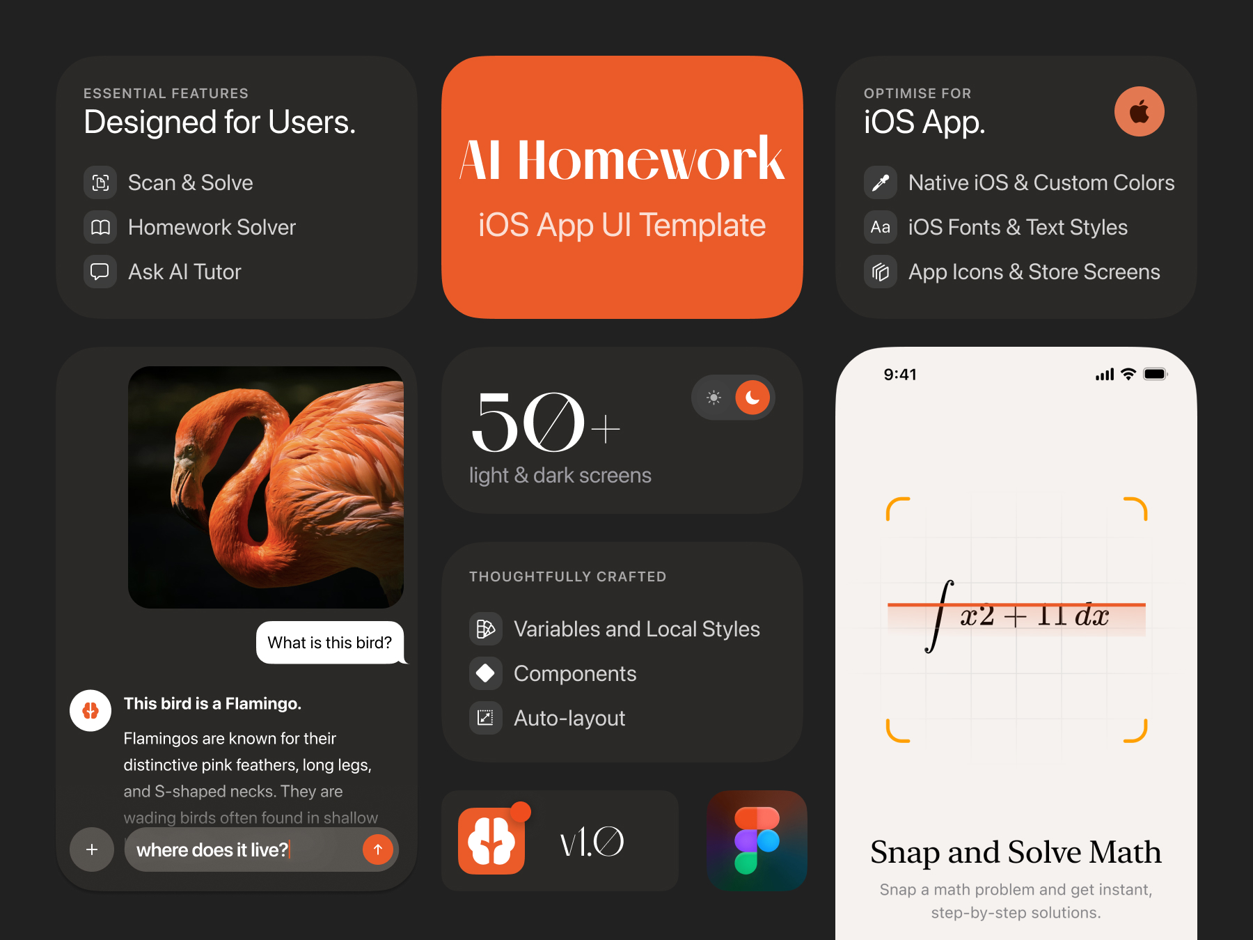 SolveAI: AI Homework iOS UI Kit