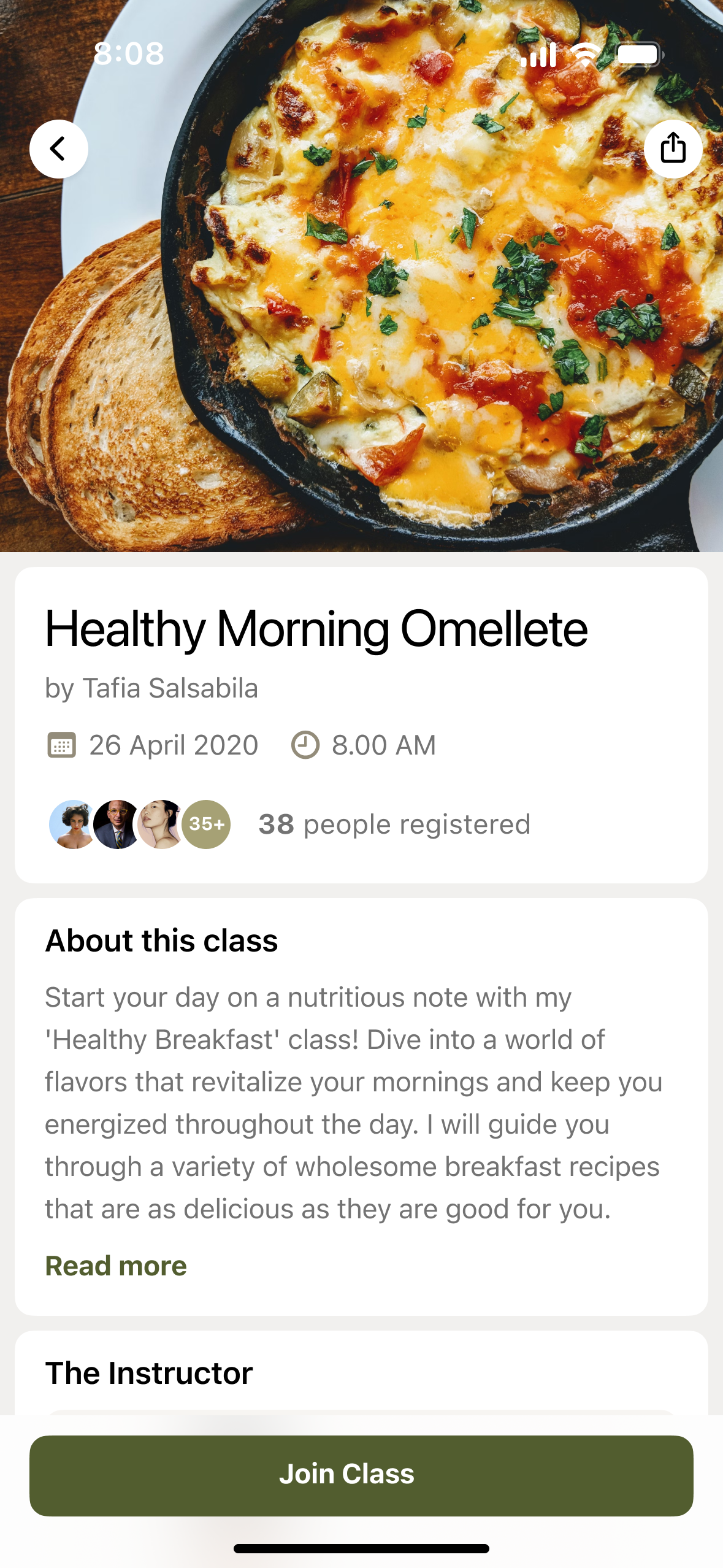 Live Class Detail iOS