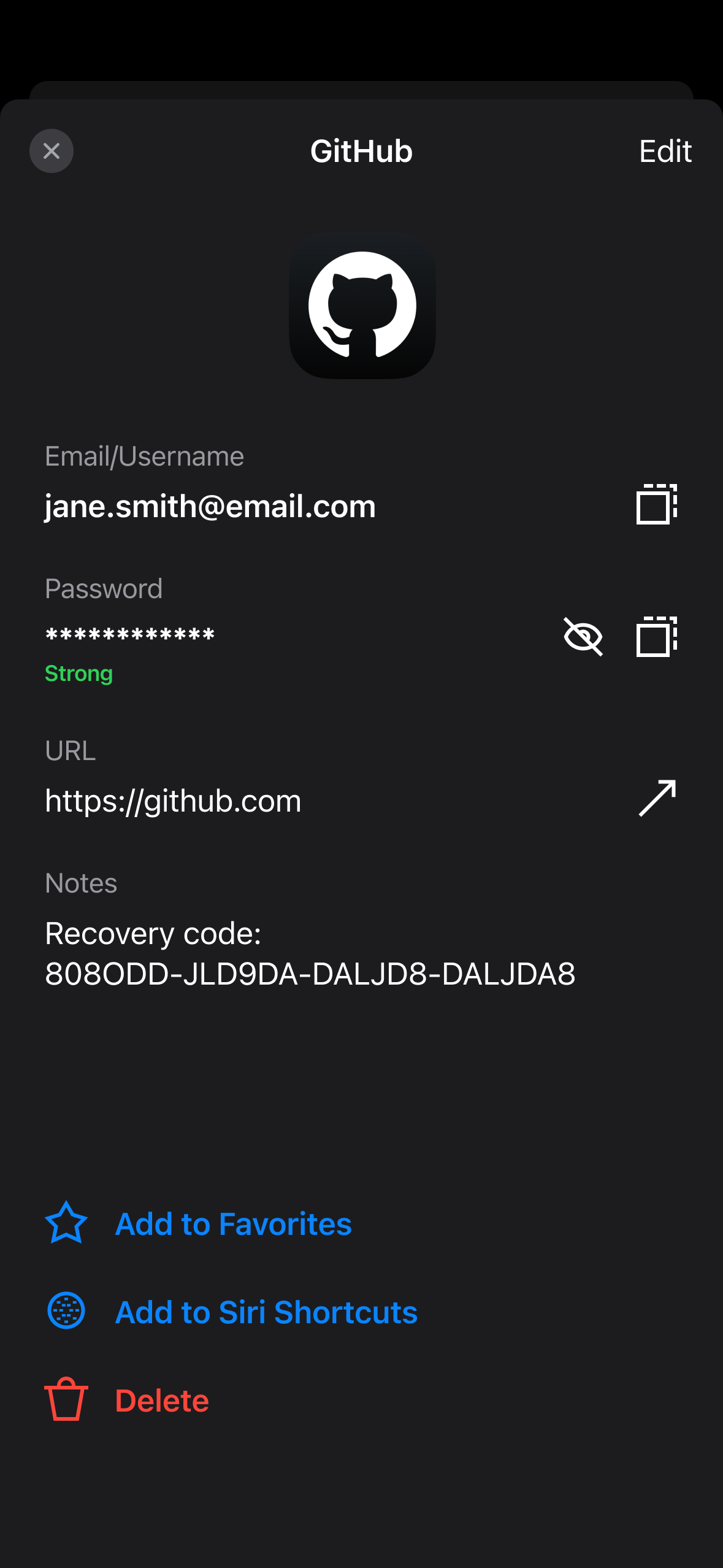 Password Manager Detail